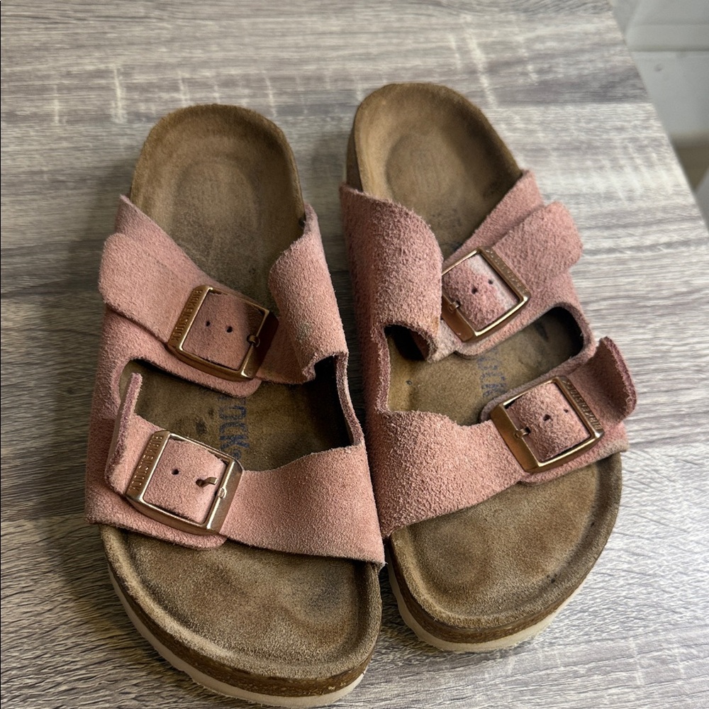 Birckenstock Pink Suede Sandals